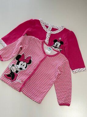 Lot of 2 Minnie Mouse Button-Down Sweaters - Size 18M